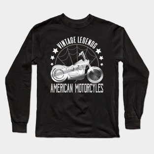 Vintage Legends American Motorcycles Biker Long Sleeve T-Shirt